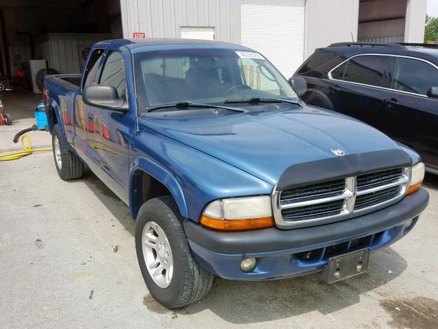 1D7HG32N04S749227 - 2004 DODGE DAKOTA SPO BLUE photo 1