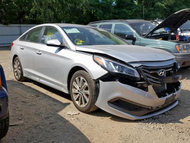 5NPE34AF9FH057459 - 2015 HYUNDAI SONATA SPO SILVER photo 1