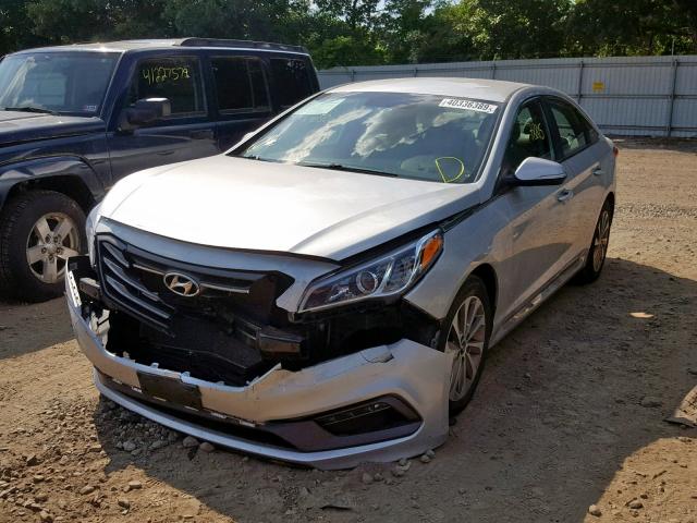 5NPE34AF9FH057459 - 2015 HYUNDAI SONATA SPO SILVER photo 2