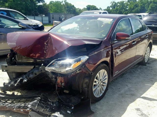 4T1BD1EB5EU030863 - 2014 TOYOTA AVALON HYB BURGUNDY photo 2