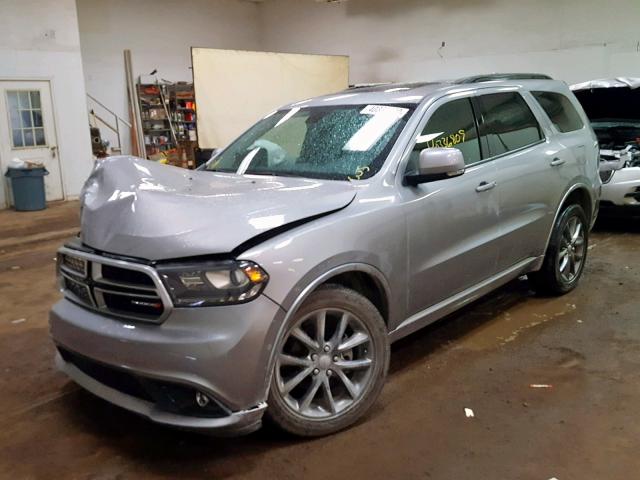 1C4RDJDG4HC726138 - 2017 DODGE DURANGO GT SILVER photo 2