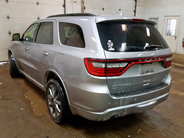 1C4RDJDG4HC726138 - 2017 DODGE DURANGO GT SILVER photo 3