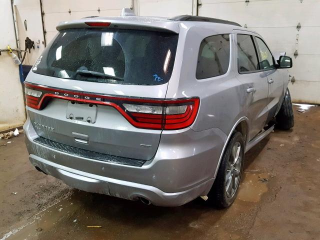 1C4RDJDG4HC726138 - 2017 DODGE DURANGO GT SILVER photo 4