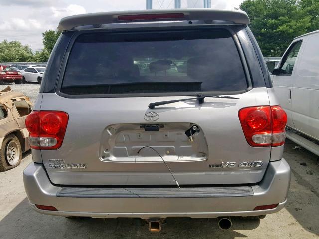 5TDBT48A66S271932 - 2006 TOYOTA SEQUOIA LI SILVER photo 9