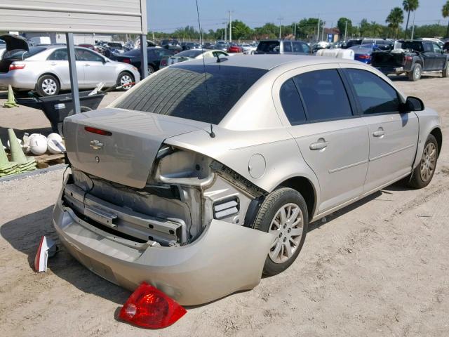 1G1AT58H097236020 - 2009 CHEVROLET COBALT LT TAN photo 4