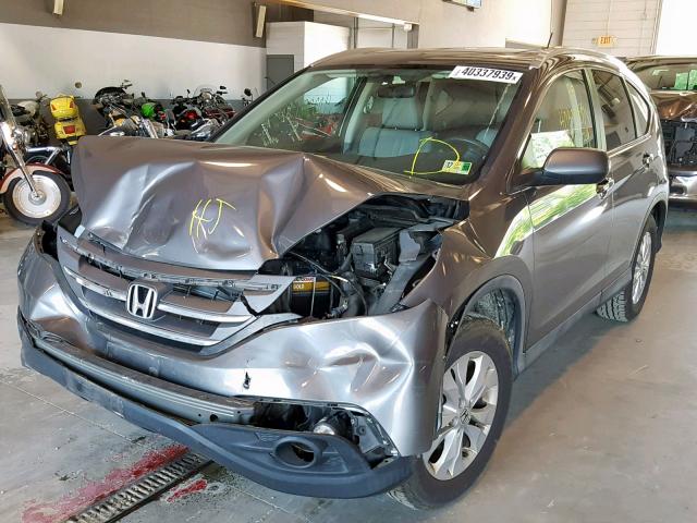 2HKRM3H77EH504571 - 2014 HONDA CR-V EXL SILVER photo 2