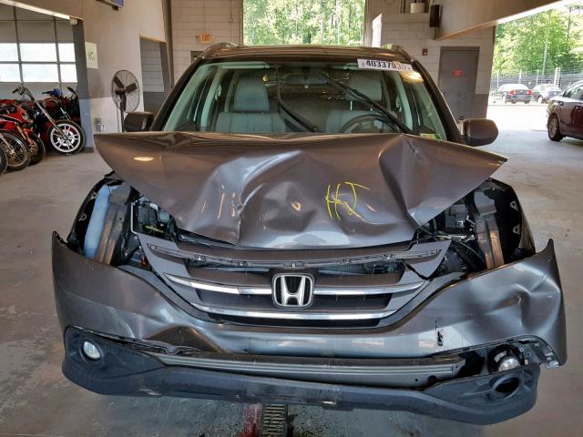 2HKRM3H77EH504571 - 2014 HONDA CR-V EXL SILVER photo 9