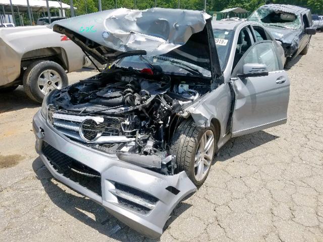 WDDGF4HB6DR273364 - 2013 MERCEDES-BENZ C 250 SILVER photo 2