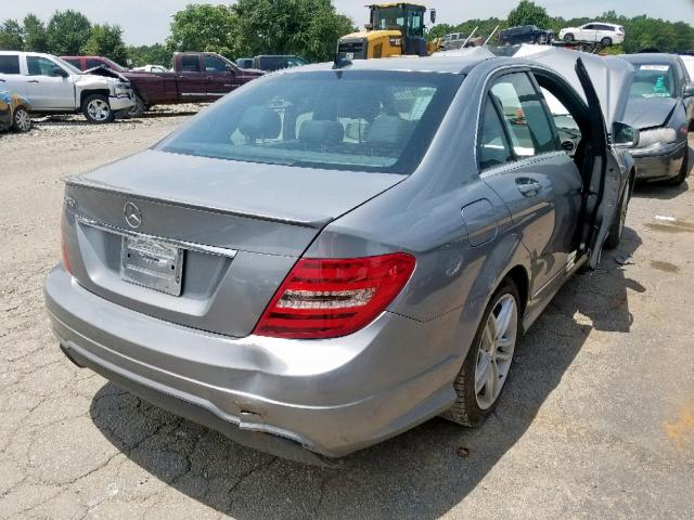 WDDGF4HB6DR273364 - 2013 MERCEDES-BENZ C 250 SILVER photo 4