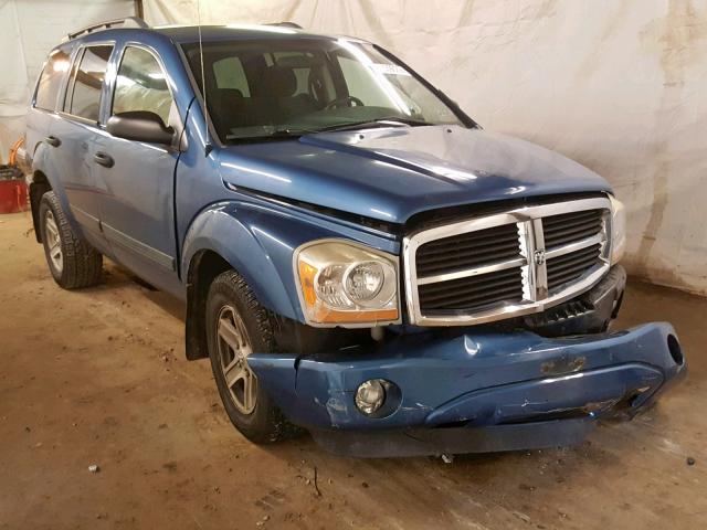 1D4HB48N95F555640 - 2005 DODGE DURANGO SL BLUE photo 1