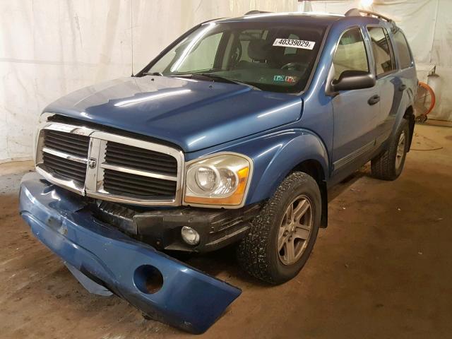 1D4HB48N95F555640 - 2005 DODGE DURANGO SL BLUE photo 2