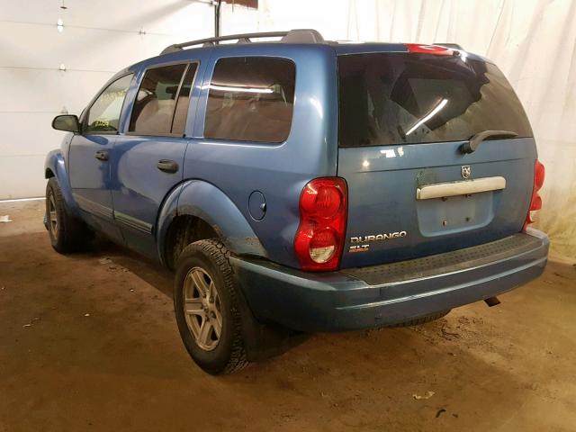 1D4HB48N95F555640 - 2005 DODGE DURANGO SL BLUE photo 3