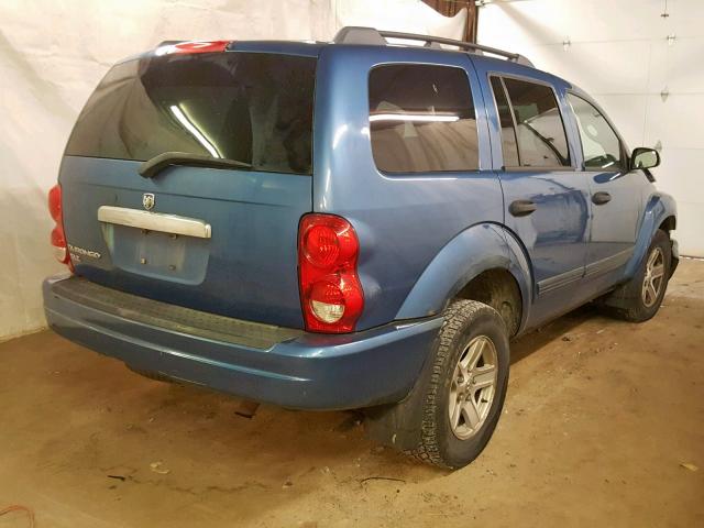 1D4HB48N95F555640 - 2005 DODGE DURANGO SL BLUE photo 4