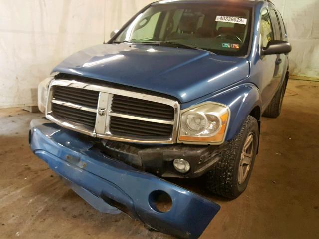 1D4HB48N95F555640 - 2005 DODGE DURANGO SL BLUE photo 9