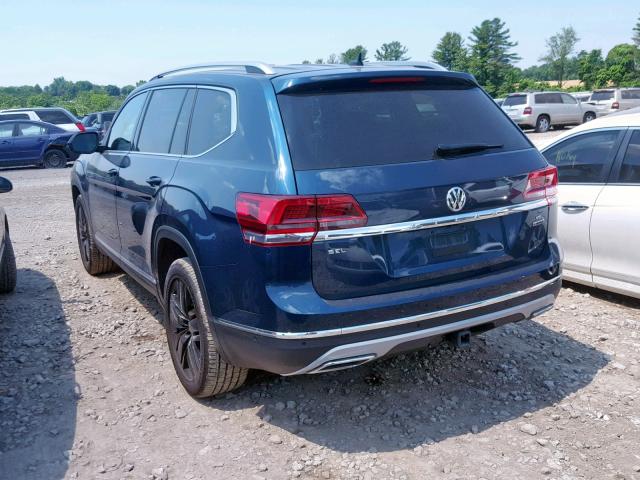 1V2NR2CA8KC527795 - 2019 VOLKSWAGEN ATLAS SEL Mavi foto 3