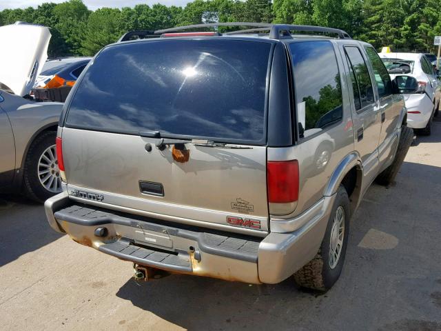 1GKDT13W712226691 - 2001 GMC JIMMY GRAY photo 4