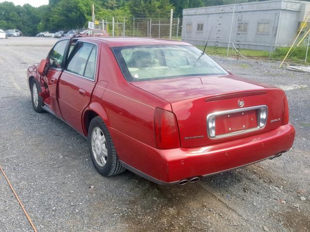 1G6KD54Y93U252713 - 2003 CADILLAC DEVILLE MAROON photo 3