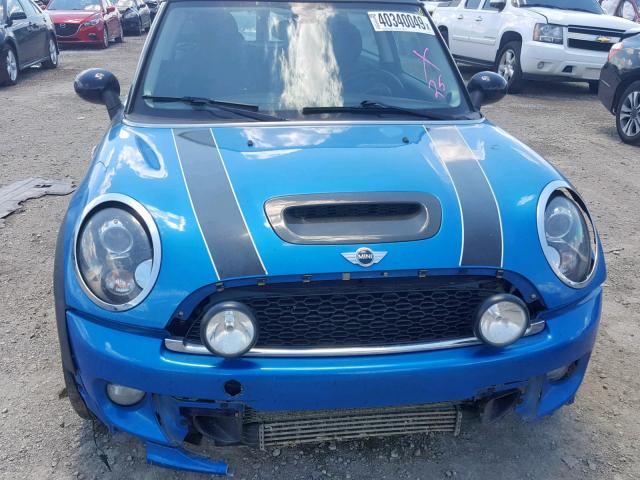 WMWZG3C56BTY36244 - 2011 MINI COOPER S C BLUE photo 9