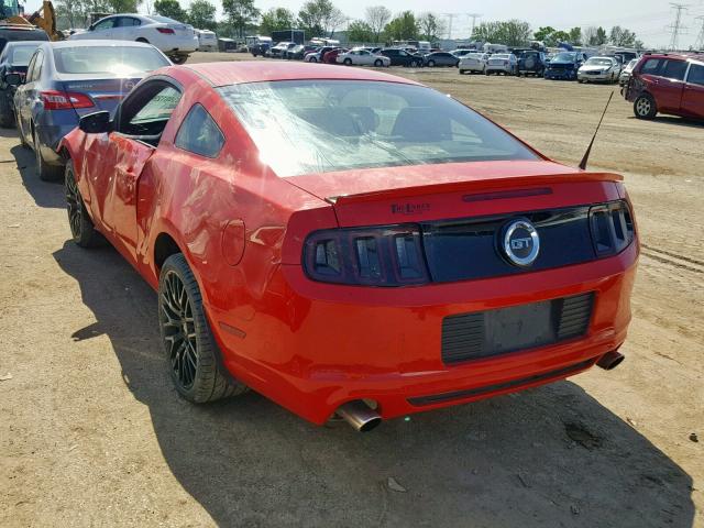 1ZVBP8CF9E5261394 - 2014 FORD MUSTANG GT RED photo 3