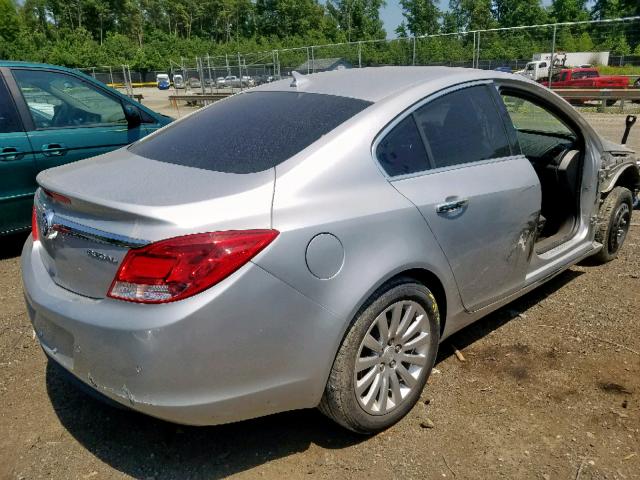 2G4GS5EK8C9188160 - 2012 BUICK REGAL PREM SILVER photo 4