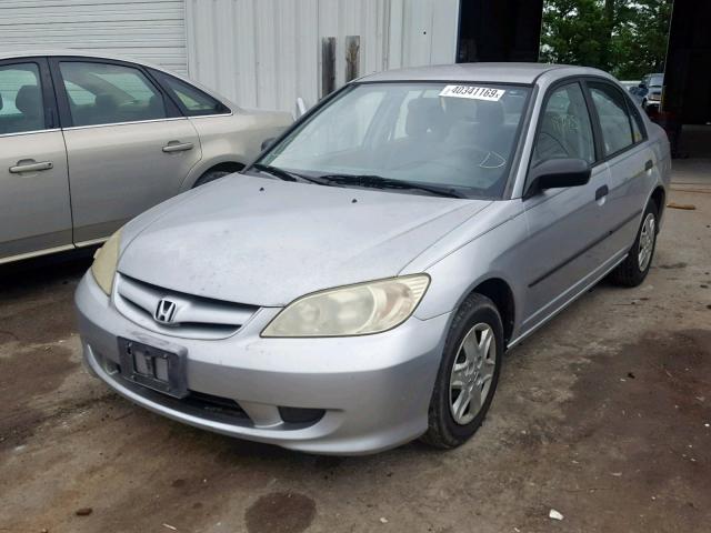 2HGES16375H547603 - 2005 HONDA CIVIC DX V SILVER photo 2