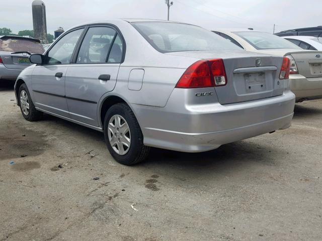 2HGES16375H547603 - 2005 HONDA CIVIC DX V SILVER photo 3