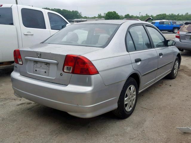 2HGES16375H547603 - 2005 HONDA CIVIC DX V SILVER photo 4