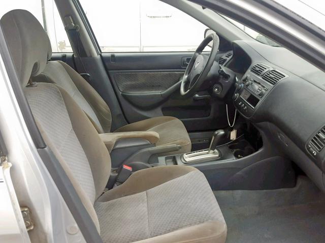 2HGES16375H547603 - 2005 HONDA CIVIC DX V SILVER photo 5