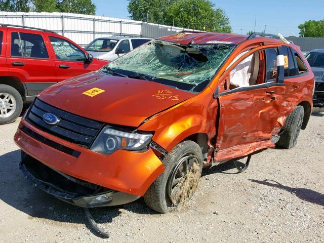 2FMDK48C67BA90373 - 2007 FORD EDGE SEL ORANGE photo 2