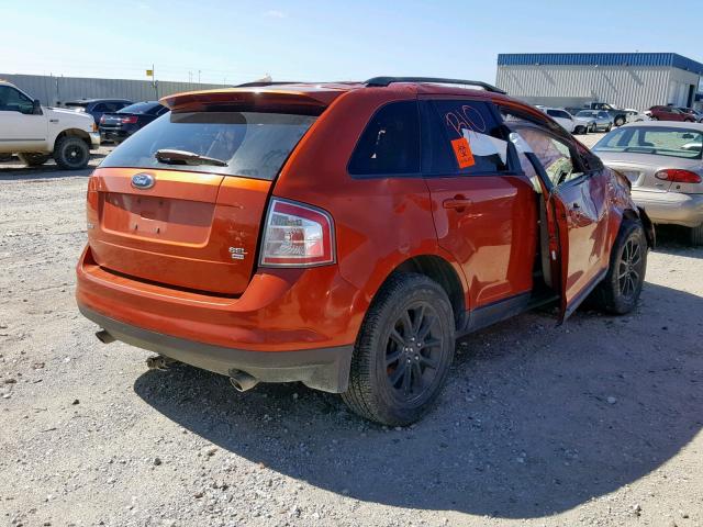 2FMDK48C67BA90373 - 2007 FORD EDGE SEL ORANGE photo 4