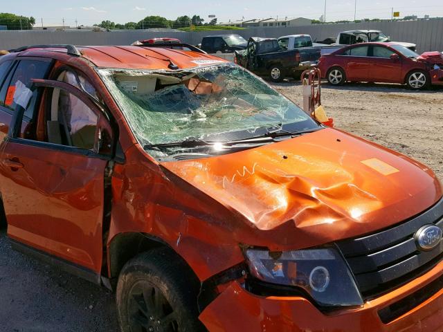 2FMDK48C67BA90373 - 2007 FORD EDGE SEL ORANGE photo 9