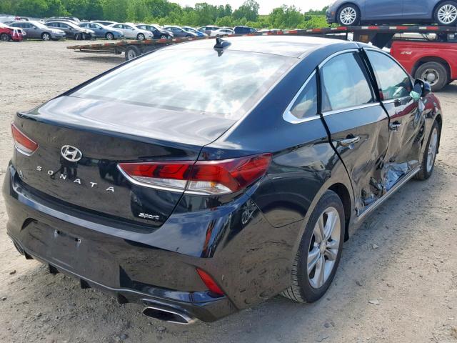 5NPE34AF5JH693238 - 2018 HYUNDAI SONATA SPO BLACK photo 4