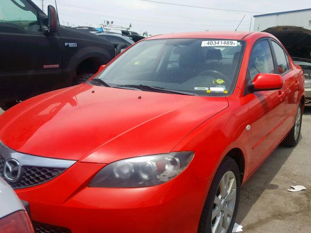 JM1BK12F471716219 - 2007 MAZDA 3 I RED photo 2