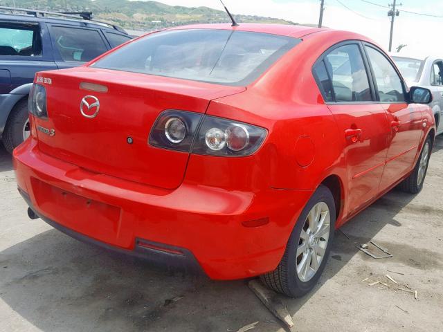 JM1BK12F471716219 - 2007 MAZDA 3 I RED photo 4