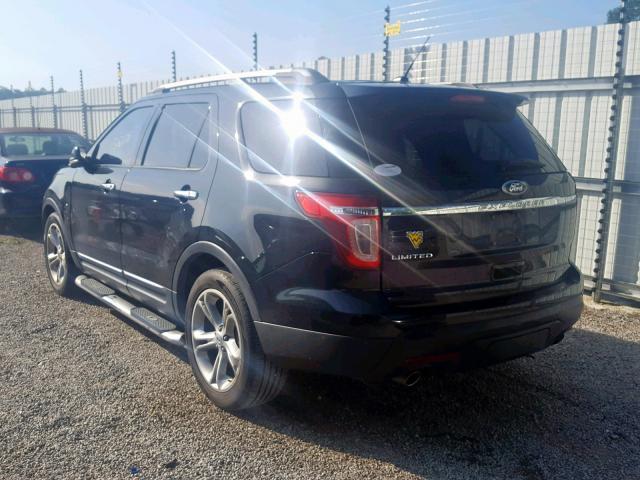 1FMHK7F86BGA00514 - 2011 FORD EXPLORER L BLACK photo 3