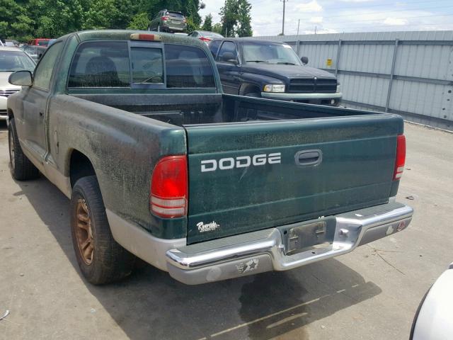 1B7FL26N11S173340 - 2001 DODGE DAKOTA GREEN photo 3