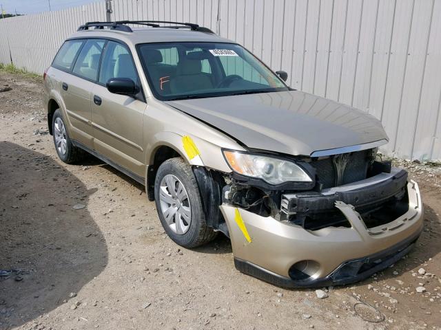 4S4BP60CX86330637 - 2008 SUBARU OUTBACK TAN photo 1