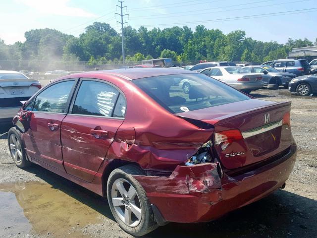 19XFA1F62BE031172 - 2011 HONDA CIVIC LX-S RED photo 3