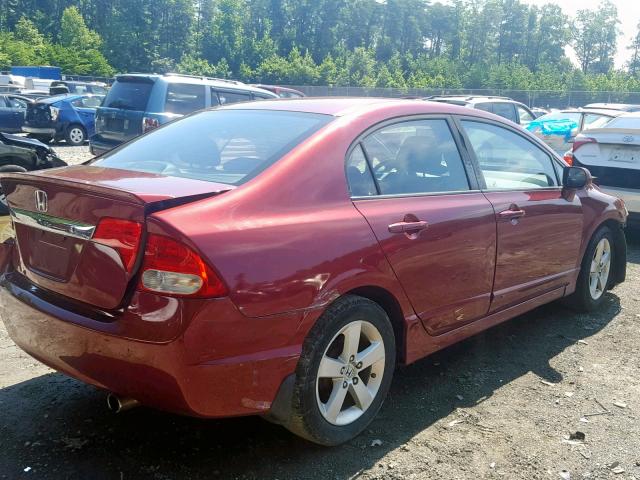19XFA1F62BE031172 - 2011 HONDA CIVIC LX-S RED photo 4