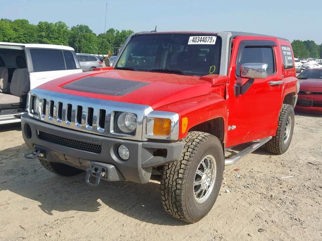 5GTDN136768284495 - 2006 HUMMER H3 RED photo 2