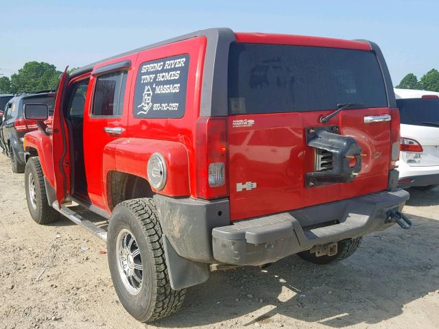 5GTDN136768284495 - 2006 HUMMER H3 RED photo 3