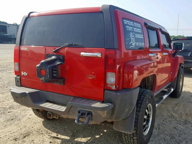 5GTDN136768284495 - 2006 HUMMER H3 RED photo 4