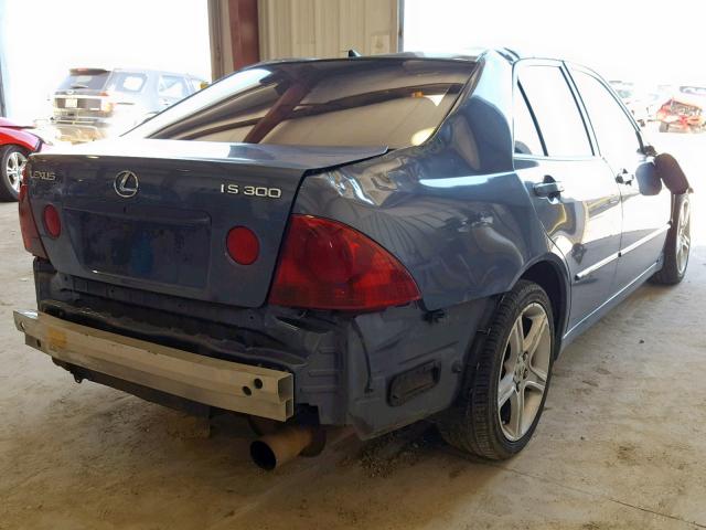 JTHBD192X40094240 - 2004 LEXUS IS 300 BLUE photo 4