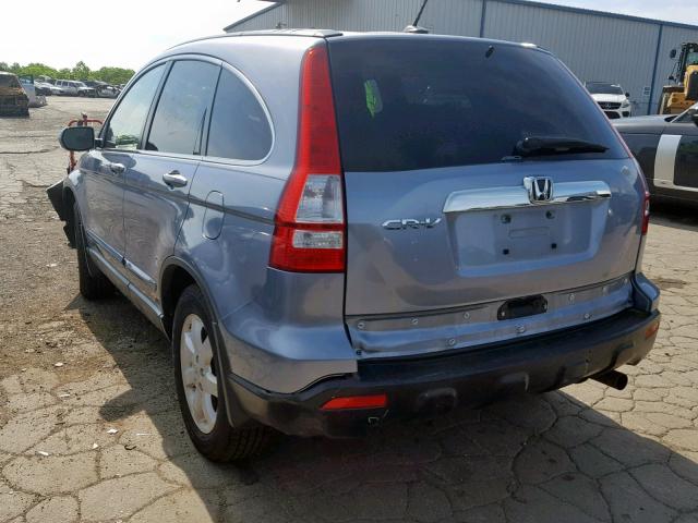 JHLRE48718C040974 - 2008 HONDA CR-V EXL BLUE photo 3