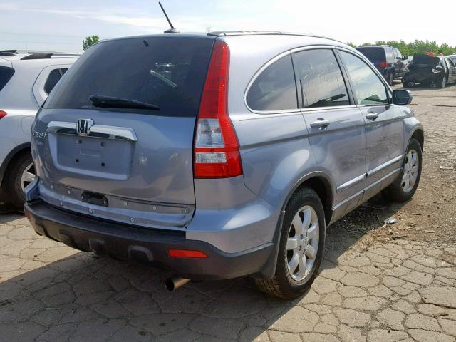 JHLRE48718C040974 - 2008 HONDA CR-V EXL BLUE photo 4