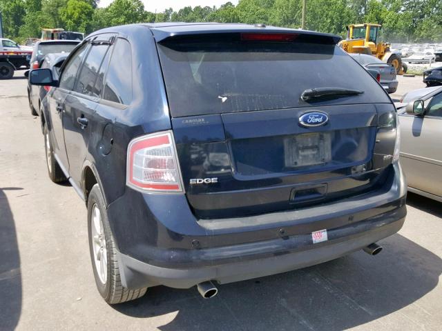 2FMDK3JC6ABA26989 - 2010 FORD EDGE SEL BLUE photo 3