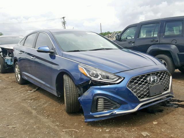 5NPE34AF4KH747887 - 2019 HYUNDAI SONATA LIM BLUE photo 1