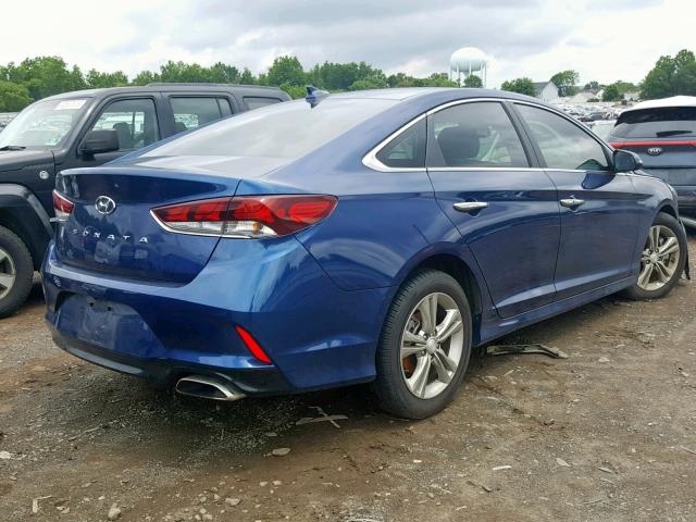 5NPE34AF4KH747887 - 2019 HYUNDAI SONATA LIM BLUE photo 4