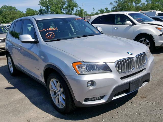 5UXWX7C58DL979811 - 2013 BMW X3 XDRIVE3 SILVER photo 1