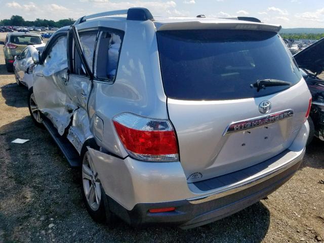 5TDDK3EH6CS150174 - 2012 TOYOTA HIGHLANDER SILVER photo 3